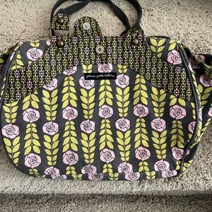 Petunia Pickle Bottom Pink and Green Baby Bag